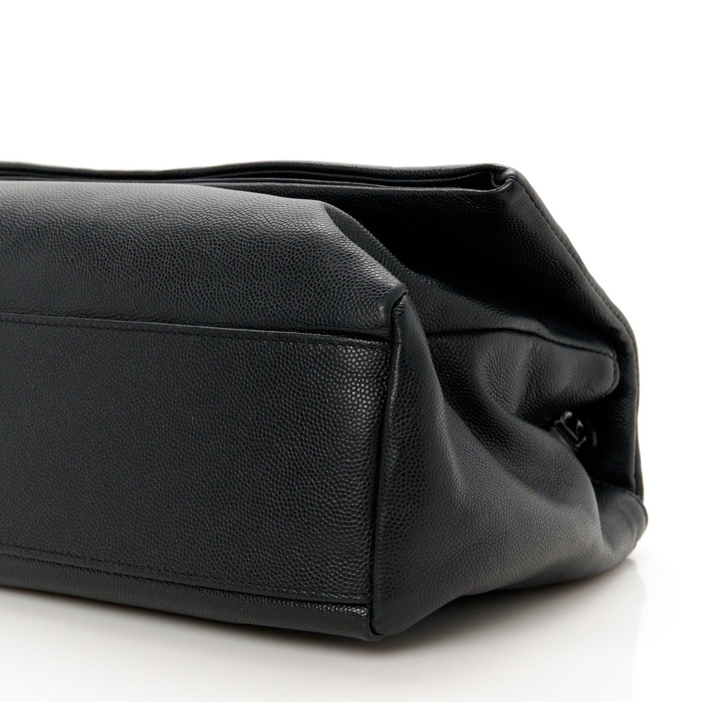 Grain De Poudre Medium West Hollywood Monogram Fold-Over Black