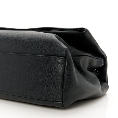 Saint Laurent Grain De Poudre Medium West Hollywood Monogram Fold-Over Black 10 of 11