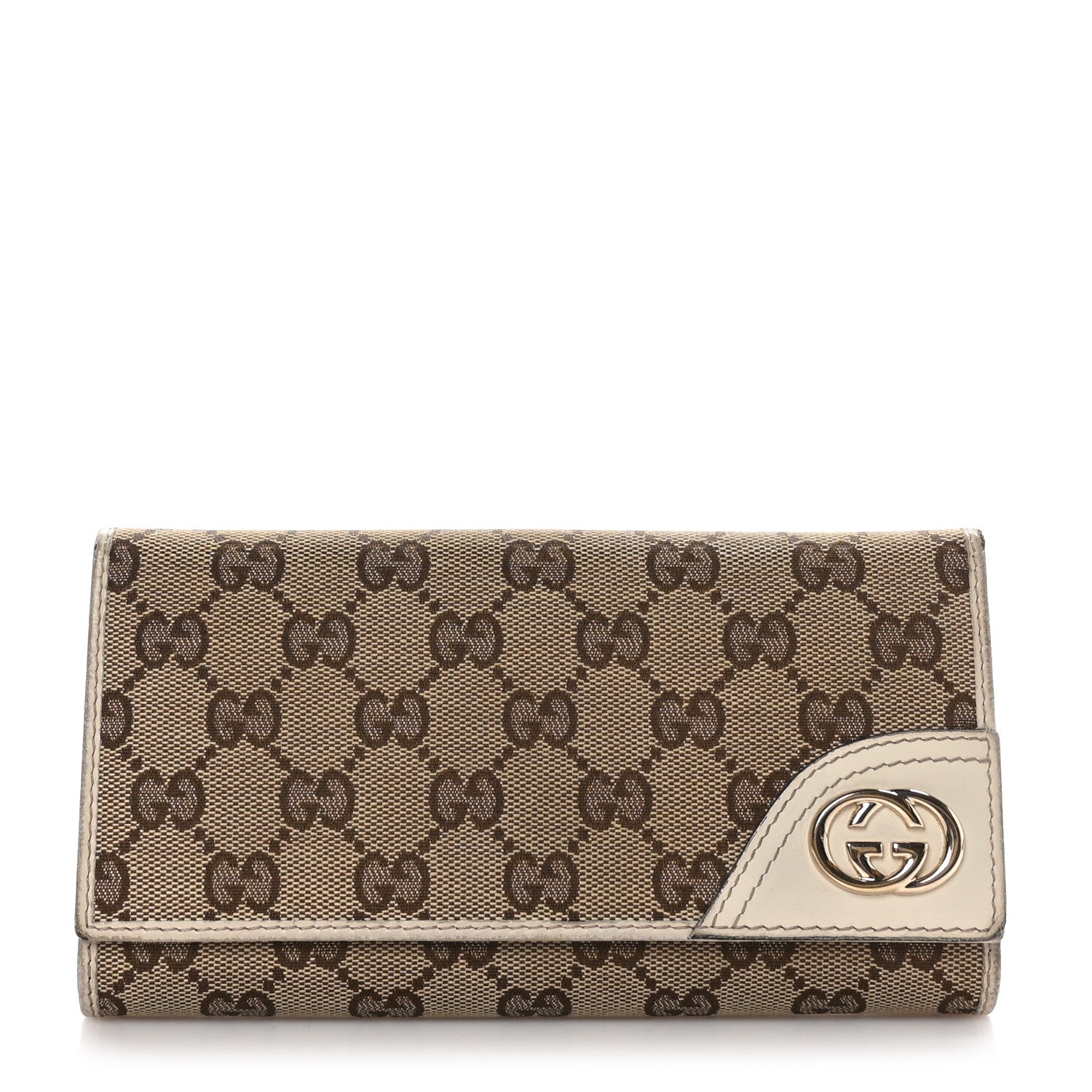 Gucci Monogram New Britt Continental Wallet Off White 1 of 10