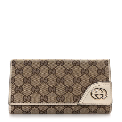 Gucci Monogram New Britt Continental Wallet Off White 1 of 10