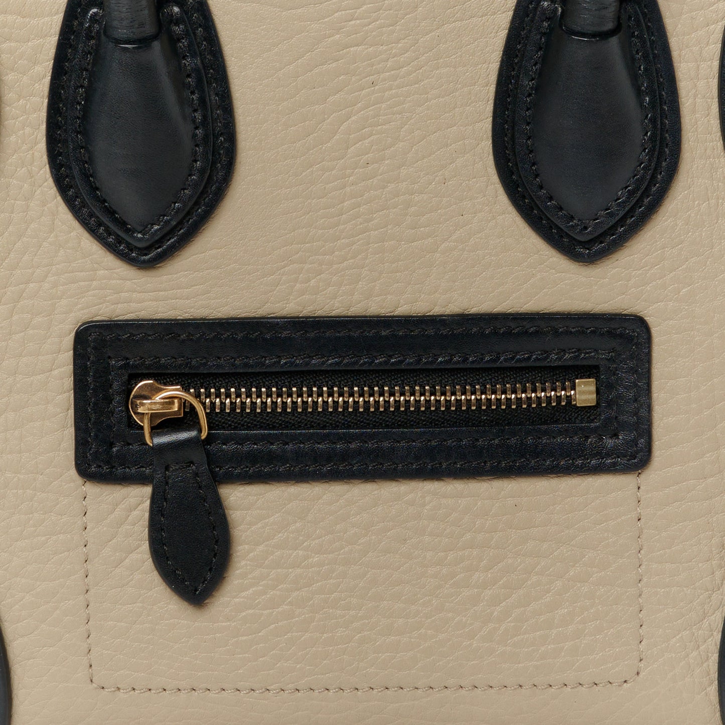 Elephant Calfskin Nano Tri-Color Luggage Sand