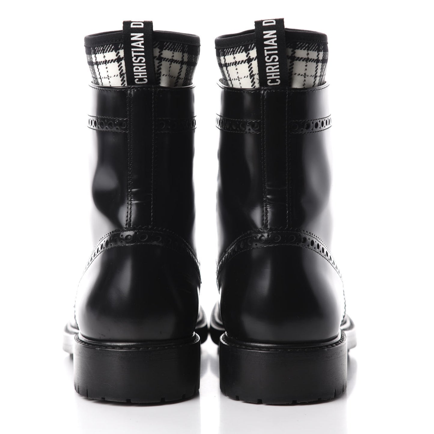 Calfskin D-Order Low Boot 37 Black White