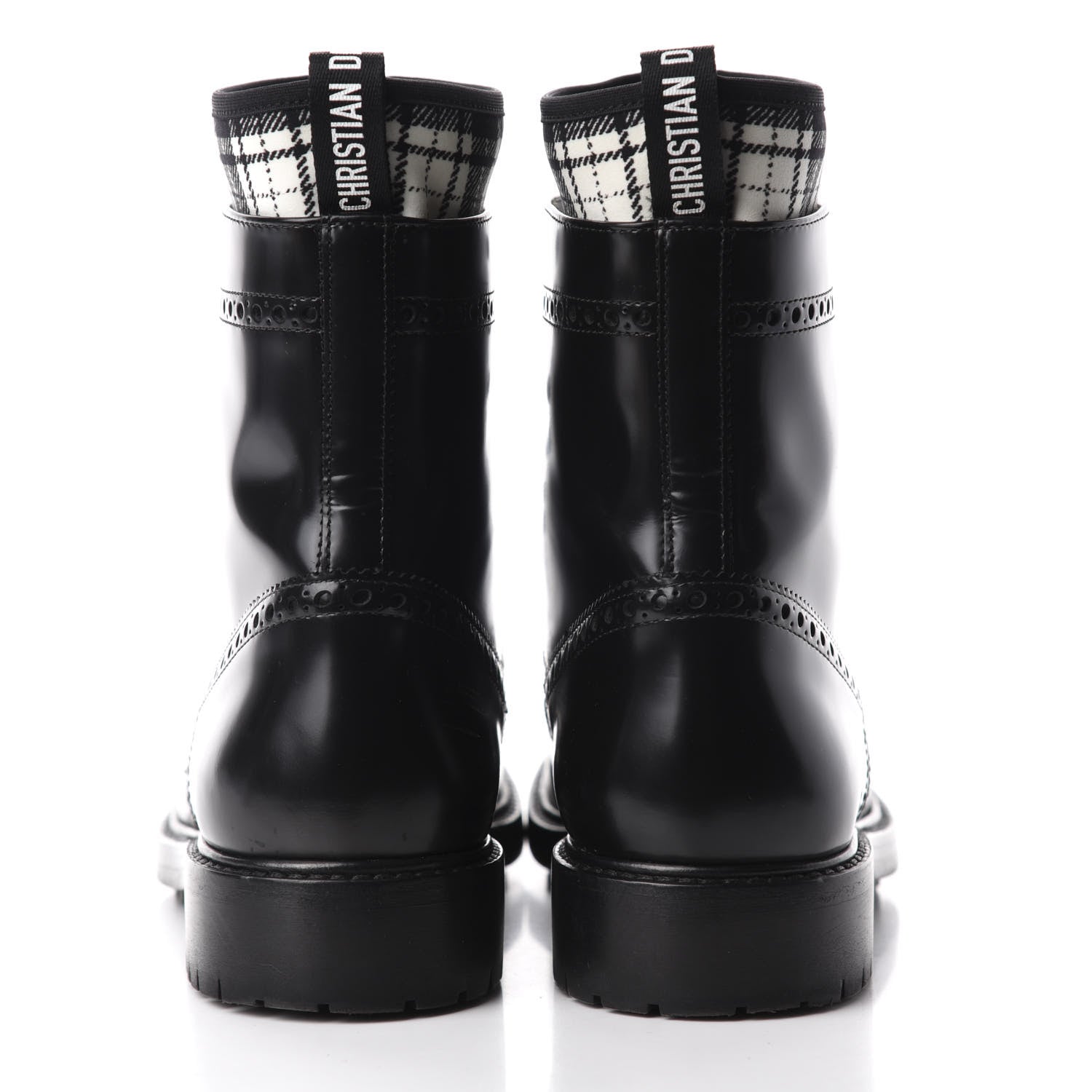 Christian Dior Calfskin D-Order Low Boot 37 Black White 5 of 8
