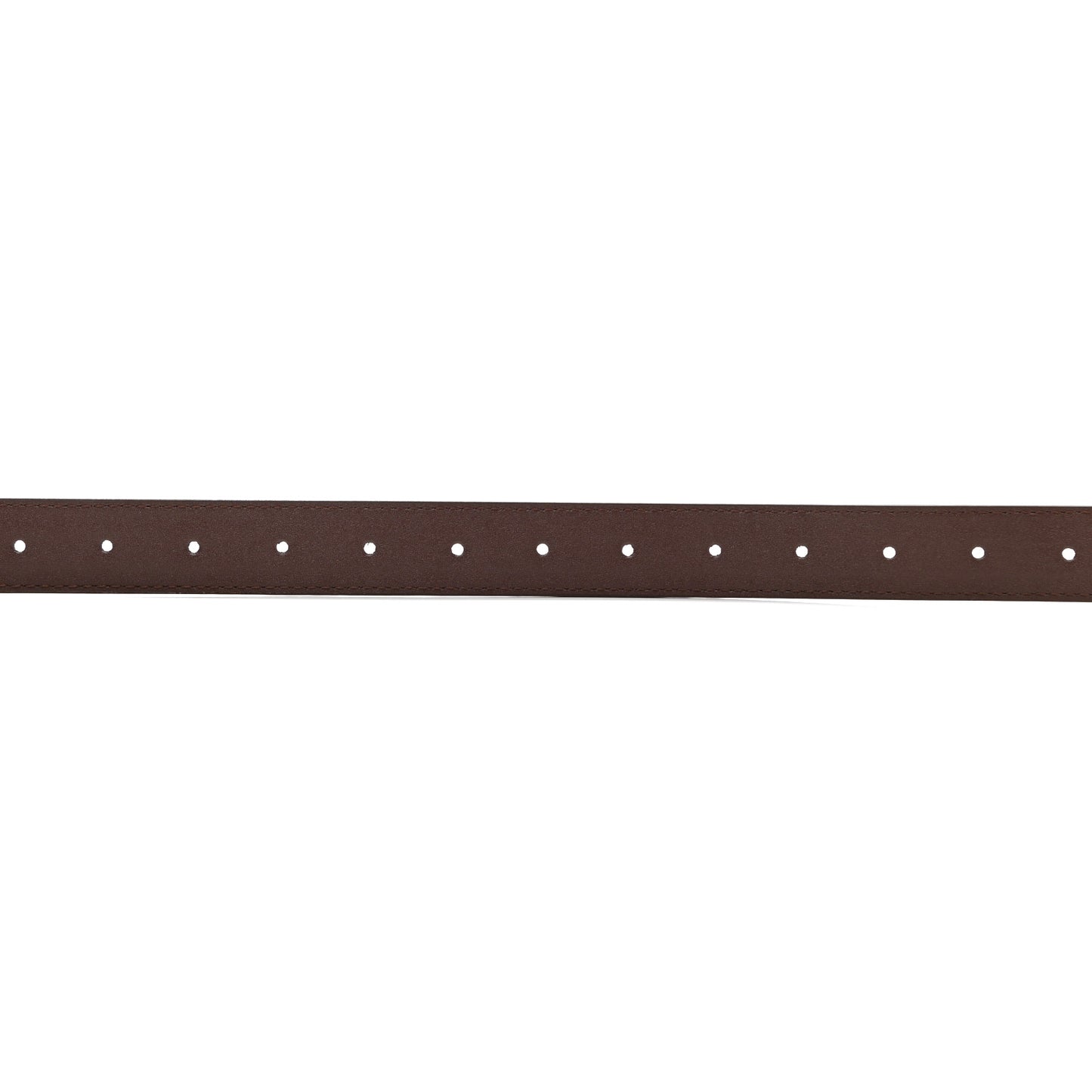Vegan Leather Logo Belt Small Chocolate