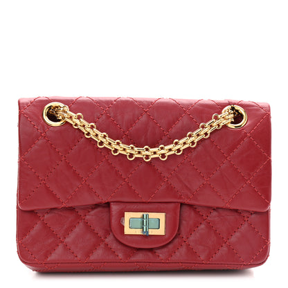 Chanel Aged Calfskin Quilted 2.55 Reissue Mini Flap Red 1 of 11