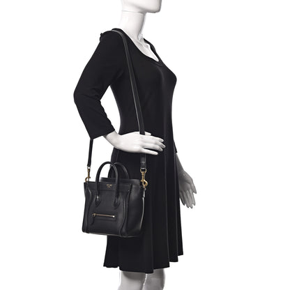 Celine Smooth Calfskin Nano Luggage Black 2 of 24