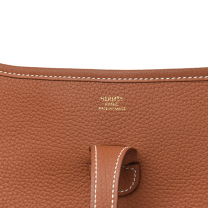 Hermes Taurillon Clemence Evelyne III PM Gold 6 of 10