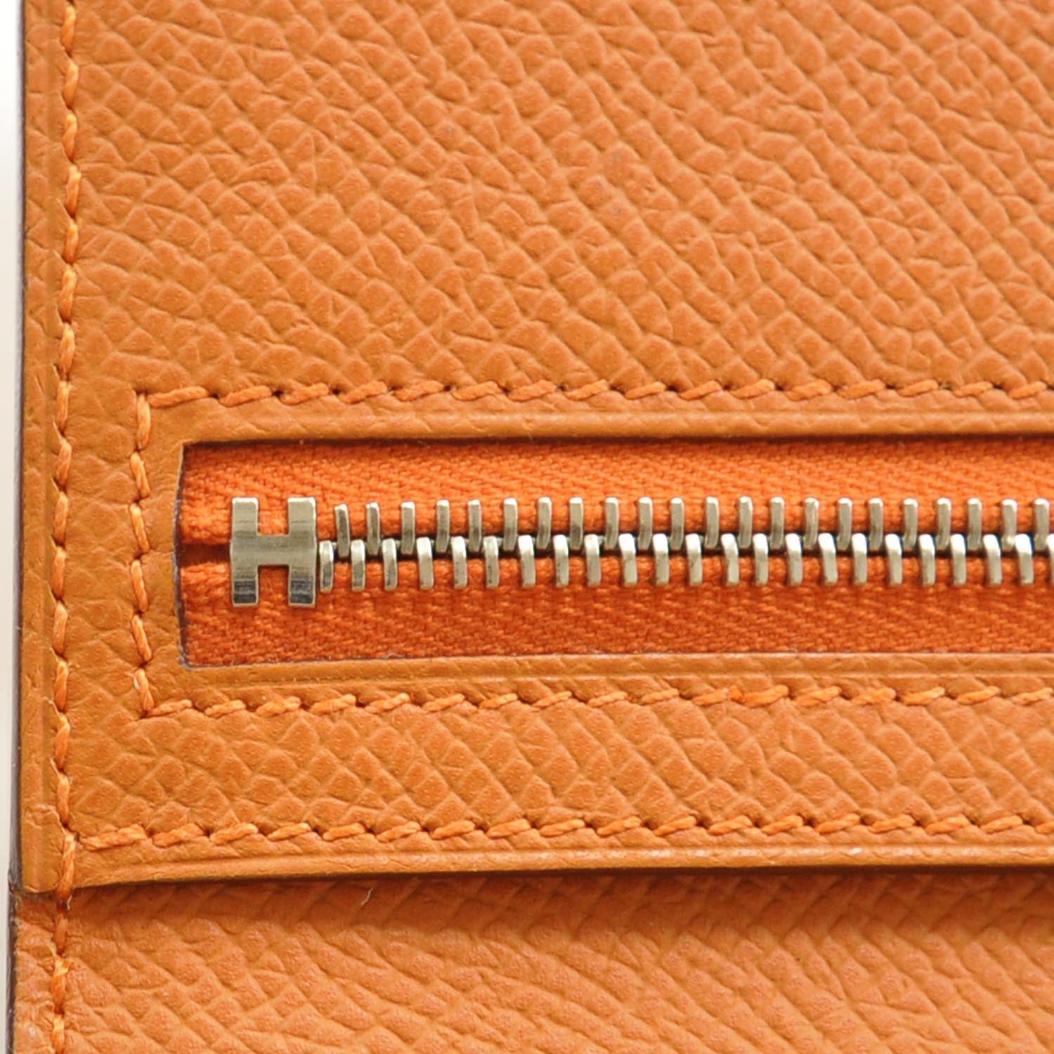 Hermes Veau Epsom Bearn Wallet Orange 9 of 9