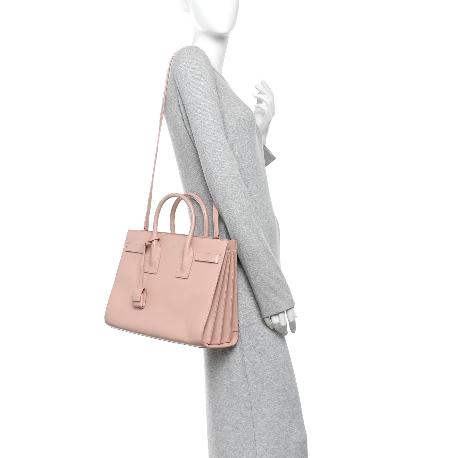 Saint Laurent Calfskin Small Sac De Jour Light Blush 2 of 15