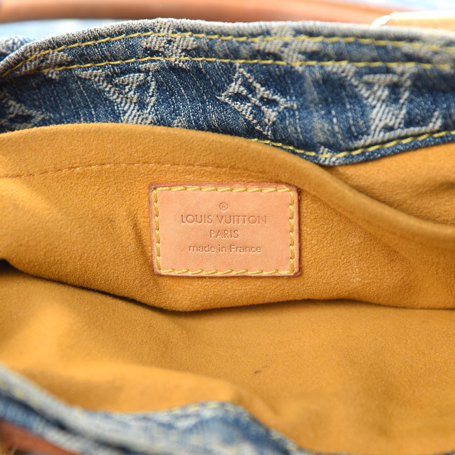 Louis Vuitton Monogram Denim Sac Plat Blue 6 of 15