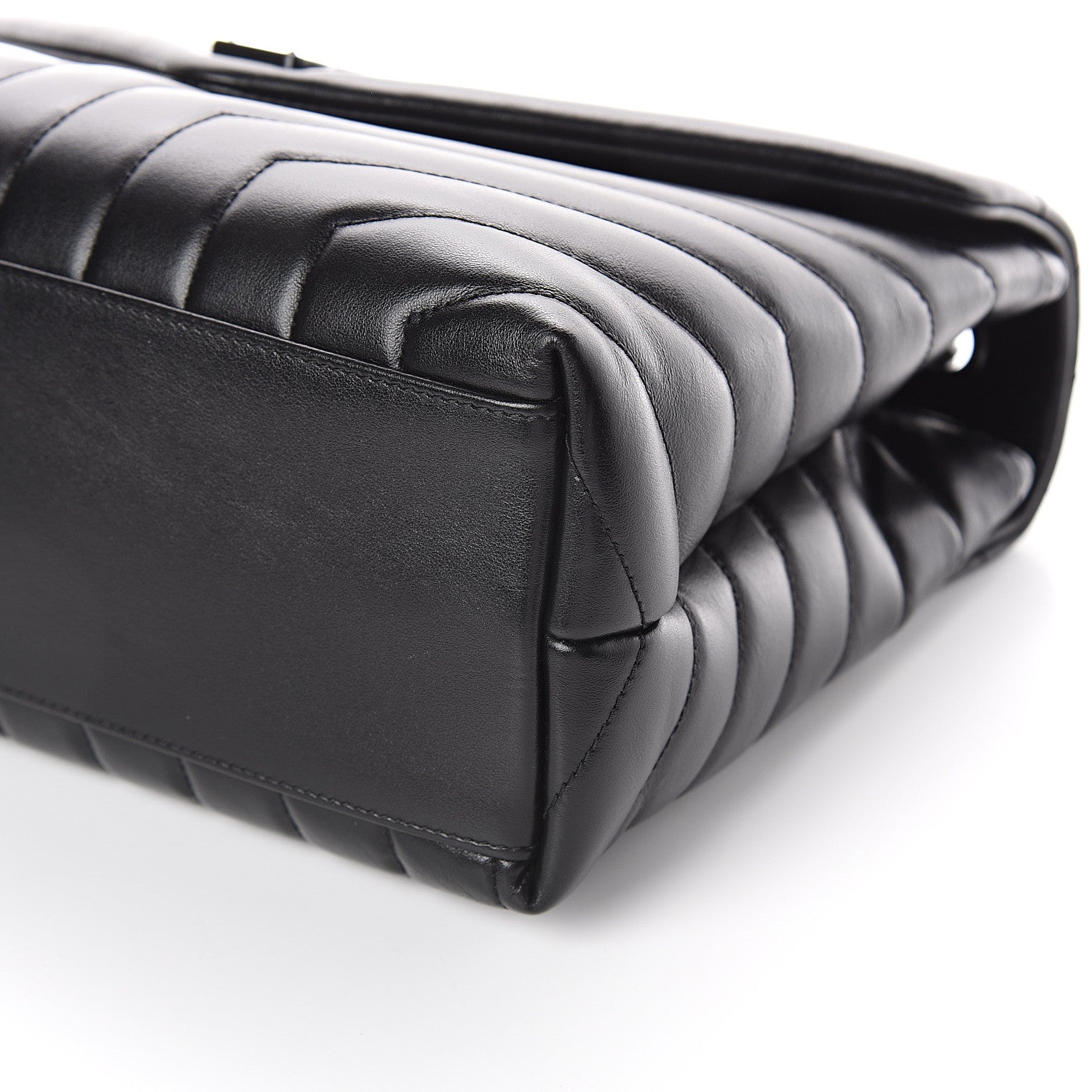 Saint Laurent Calfskin Y Quilted Monogram Medium Loulou Chain Satchel Black 8 of 8