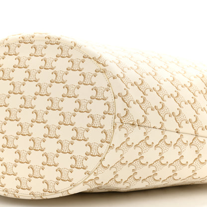 Celine Calfskin Canvas Triomphe Large Couffin White 10 of 11