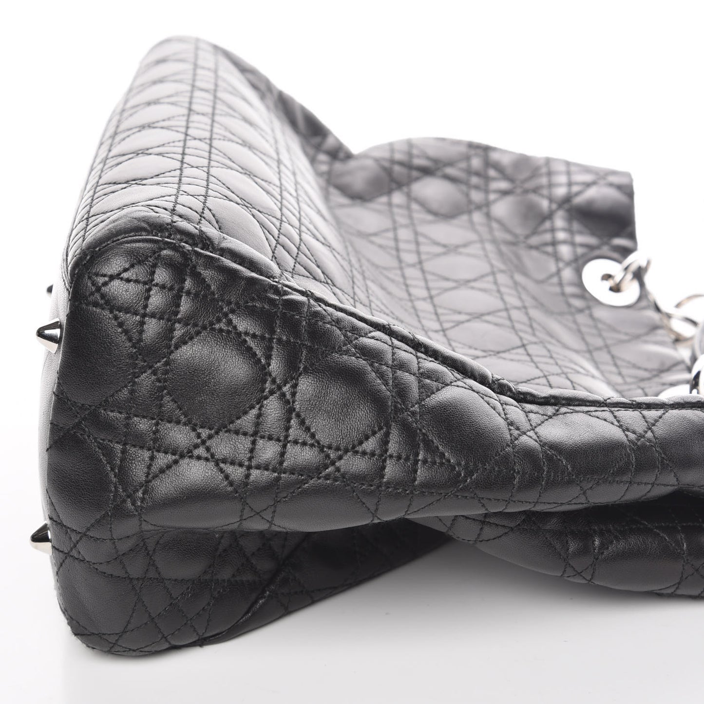 Lambskin Cannage Large Dior Soft Shopping Tote Black