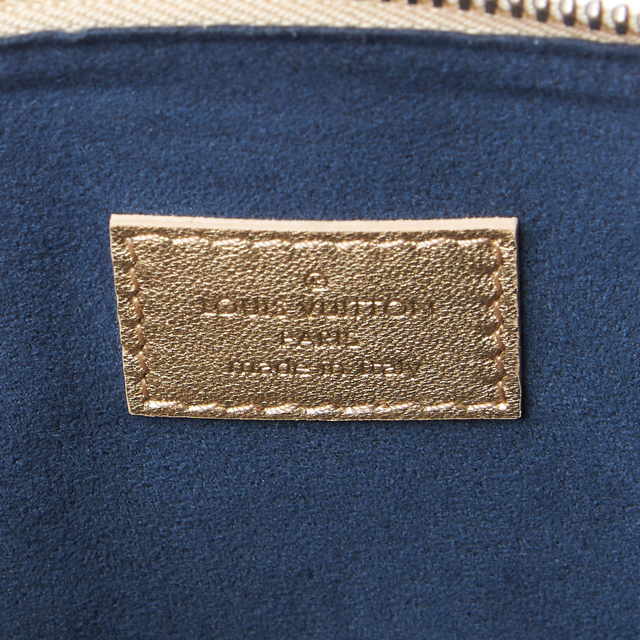 Lambskin Embossed Monogram Coussin PM Gold