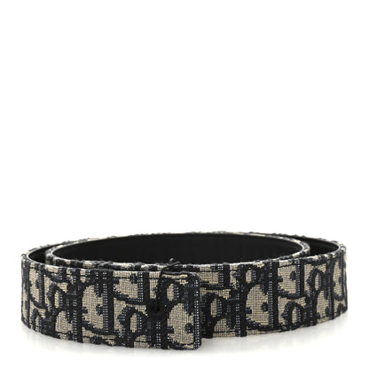 Christian Dior Jacquard Oblique 20mm Belt 90 36 Blue 1 of 5