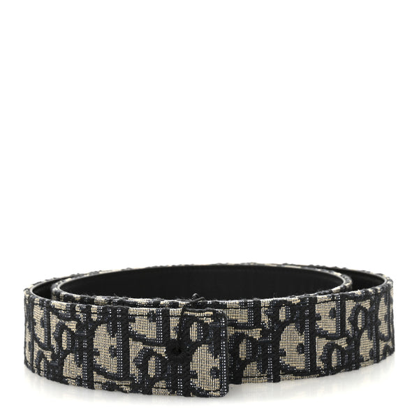Christian Dior Jacquard Oblique 20mm Belt 90 36 Blue 1846206  display picture 3
