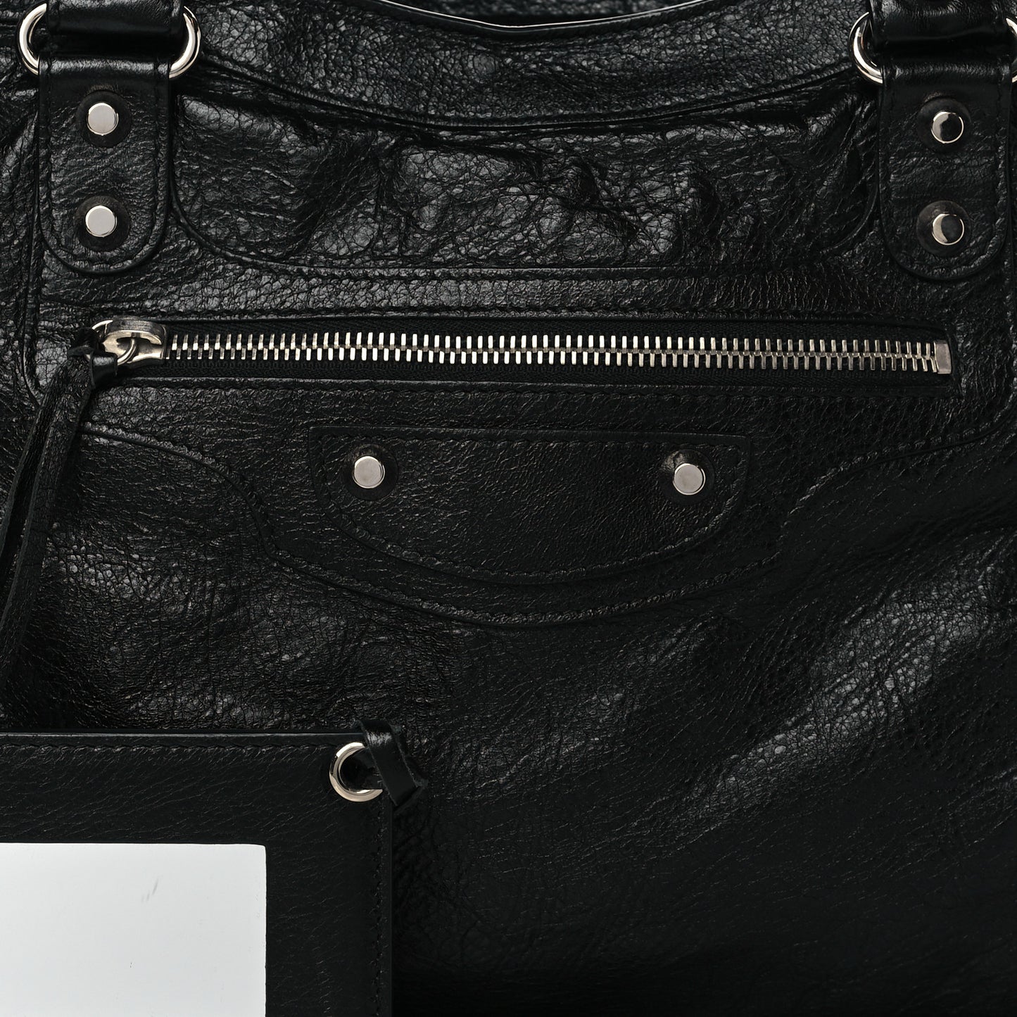 Agneau Classic Silver Hardware City Black