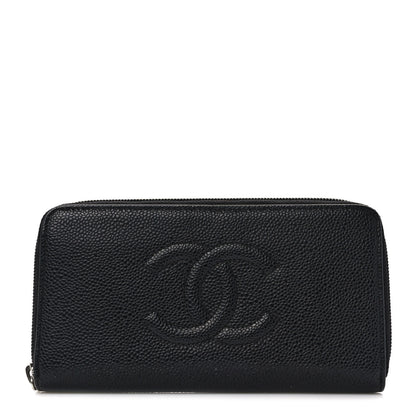 Chanel Caviar Large Timeless CC Zip Around Wallet Black 1 of 7