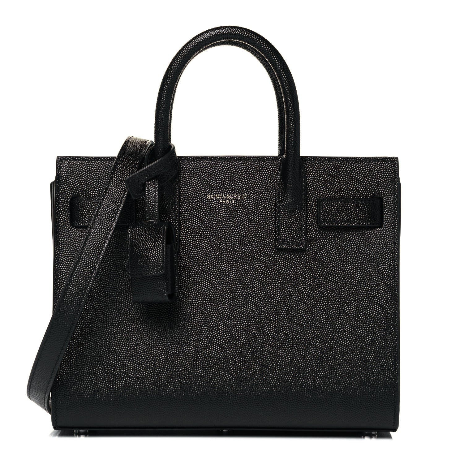 Saint Laurent Grained Calfskin Nano Sac De Jour Black 1 of 9