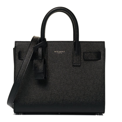 Saint Laurent Grained Calfskin Nano Sac De Jour Black 1 of 9