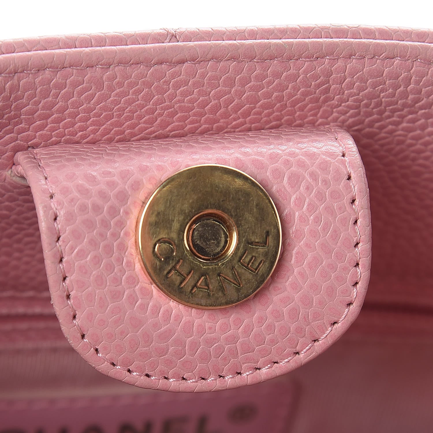 Chanel Caviar Quilted Petit Shopping Tote PST Pink 12 of 12