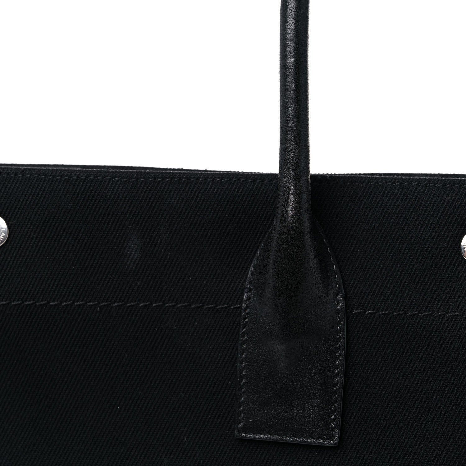 Saint Laurent Linen Calfskin Rive Gauche Tote Black 17 of 19