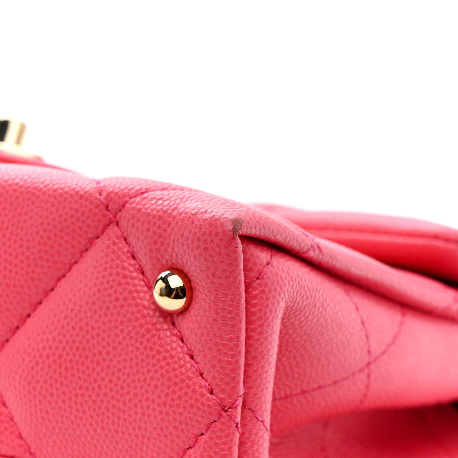 Chanel Caviar Quilted Mini Retro Twist Top Handle Flap Pink 11 of 12