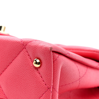 Chanel Caviar Quilted Mini Retro Twist Top Handle Flap Pink 11 of 12