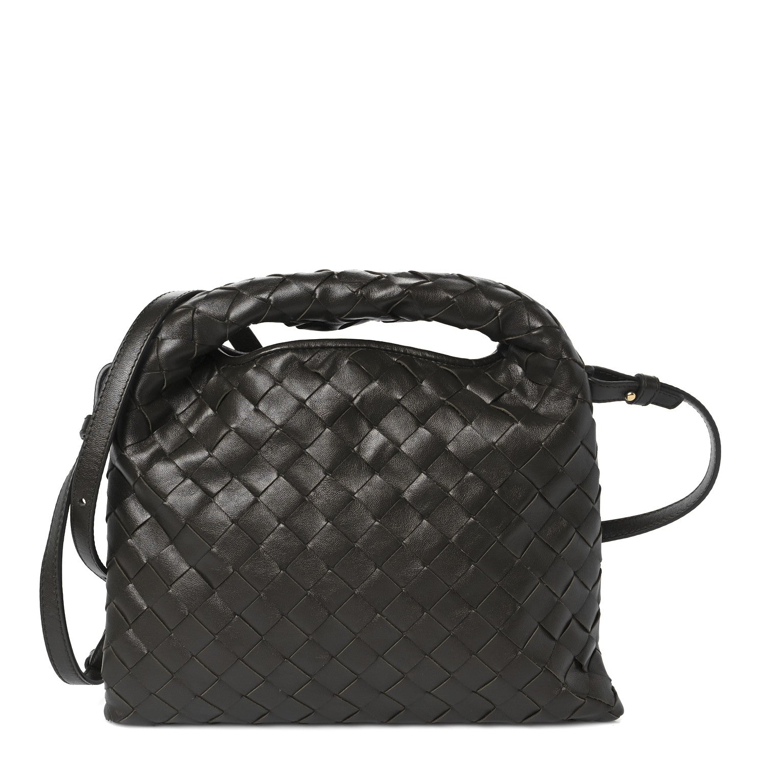 Bottega Veneta Calfskin Intrecciato Mini Hop Kaki 1 of 11