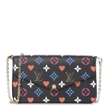Louis Vuitton Game On Felicie Chain Wallet Black 1 of 9