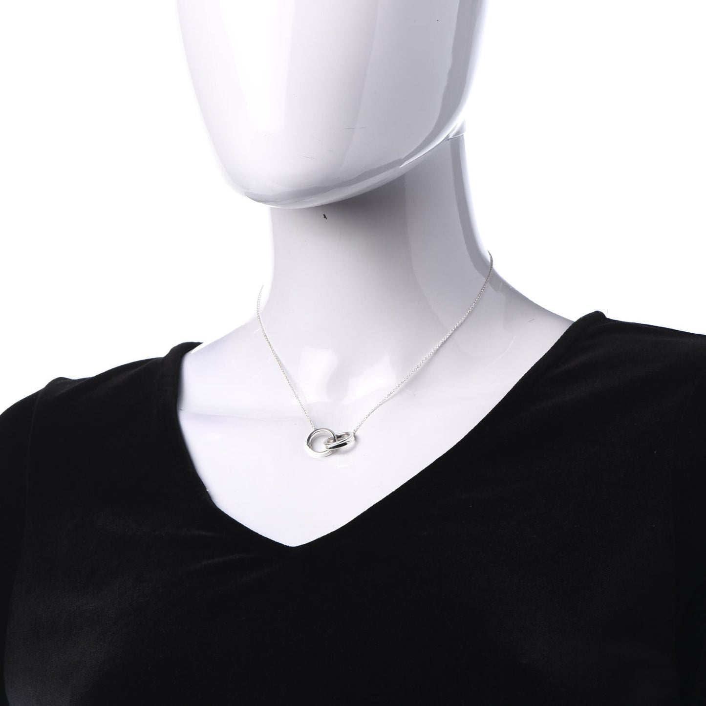 Sterling Silver 1837 Interlocking Circles Pendant Necklace