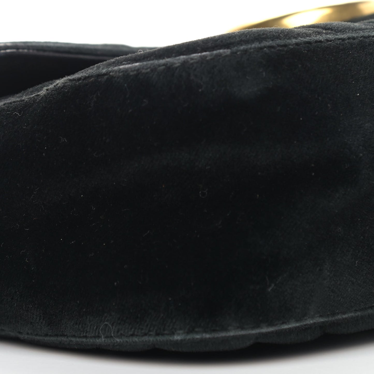 Velvet Matelasse Mini GG Marmont Shoulder Bag Black