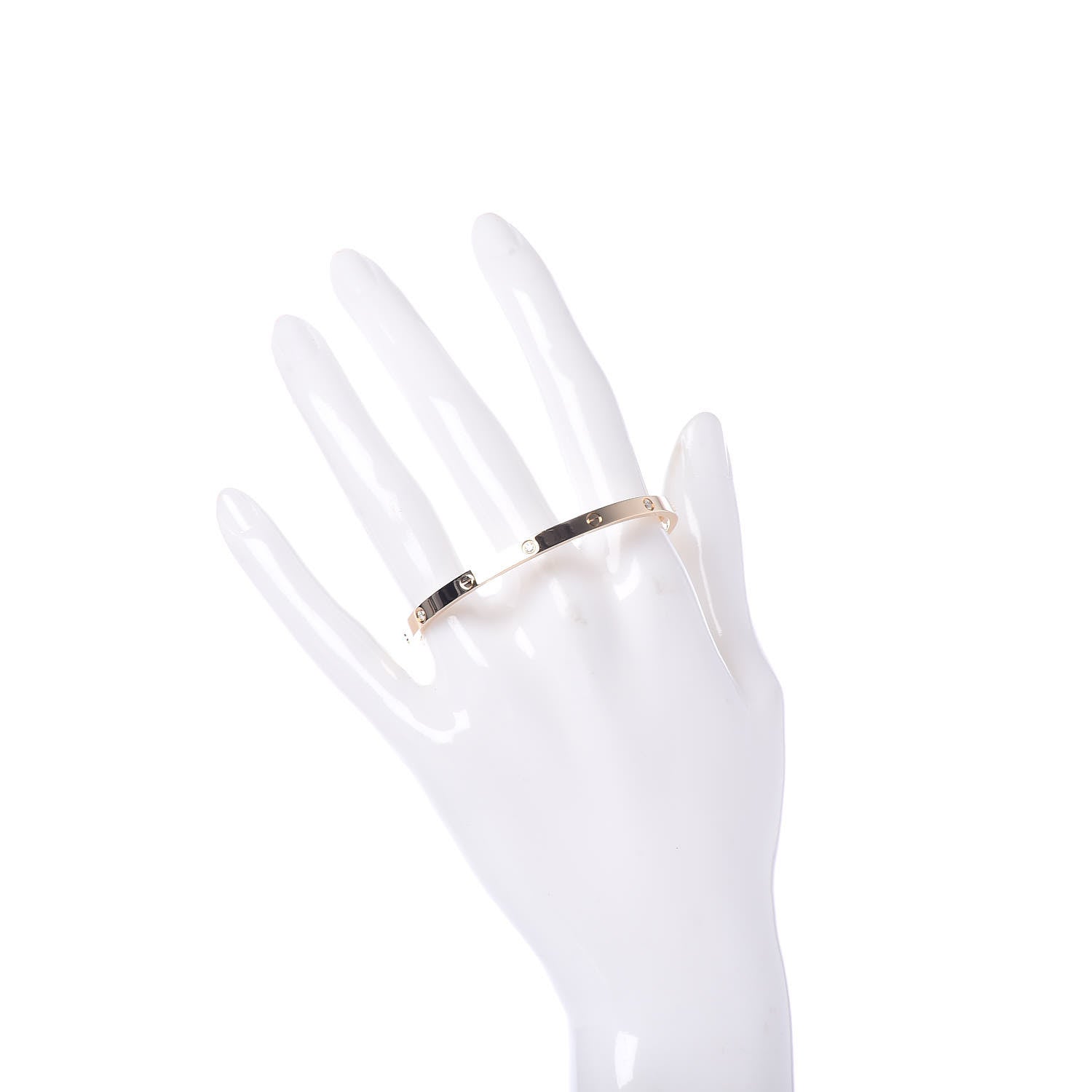 Cartier 18K Yellow Gold 6 Diamond Small LOVE Bracelet 16 2 of 7