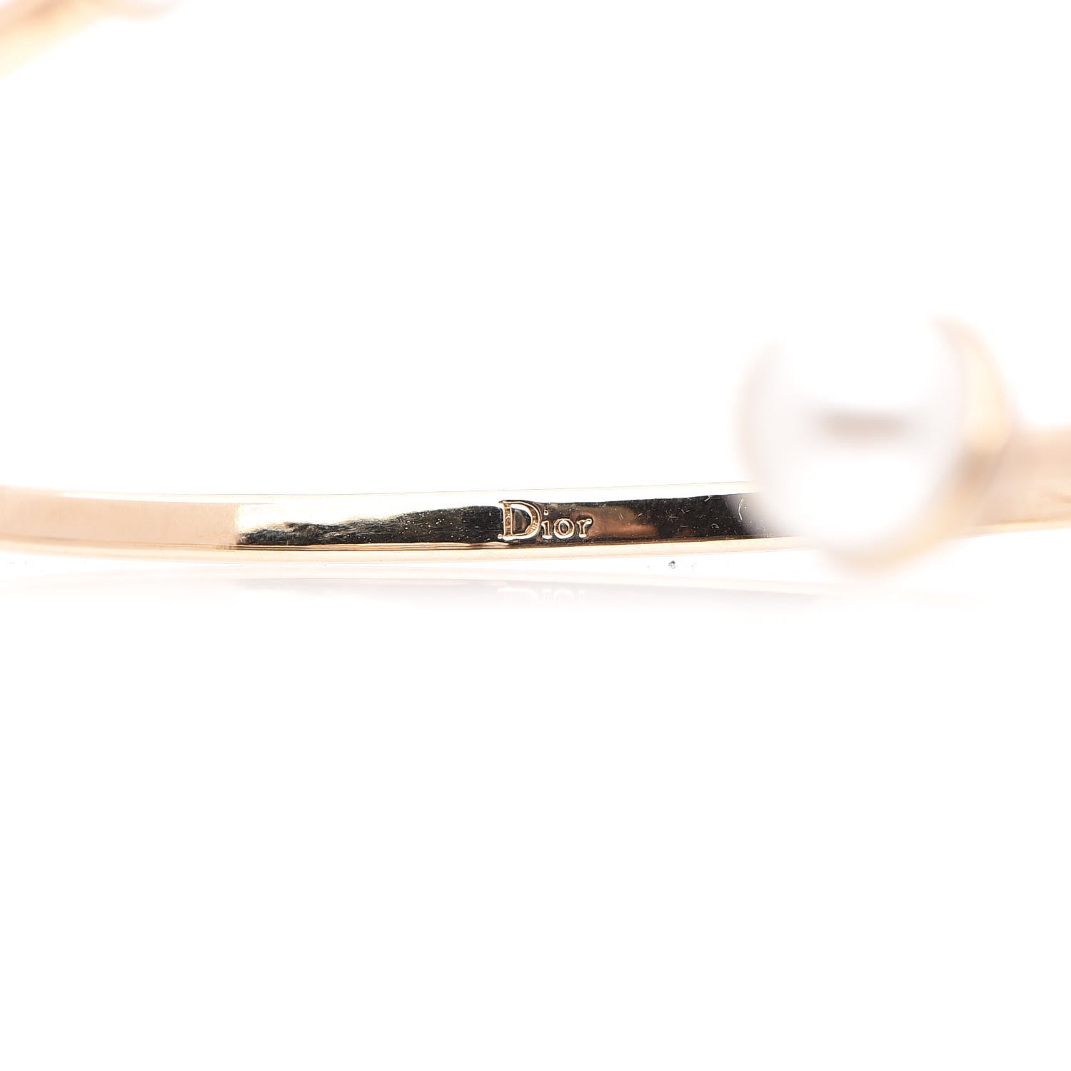 Christian Dior Pearl Cuff Gold 4 of 5