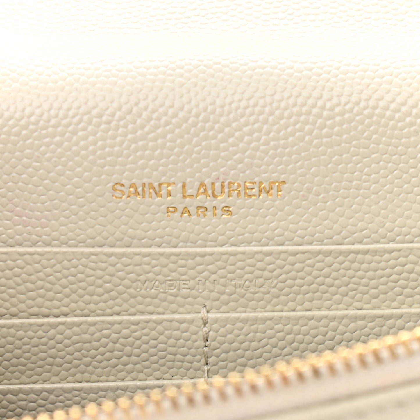 Grain De Poudre Matelasse Chevron Monogram Envelope Chain Wallet Crema Soft