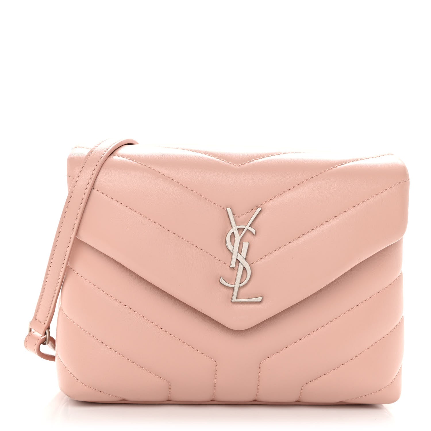 Saint Laurent Calfskin Y Quilted Monogram Toy Loulou Crossbody Bag Tender Pink 1 of 11