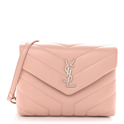 Saint Laurent Calfskin Y Quilted Monogram Toy Loulou Crossbody Bag Tender Pink 1 of 11