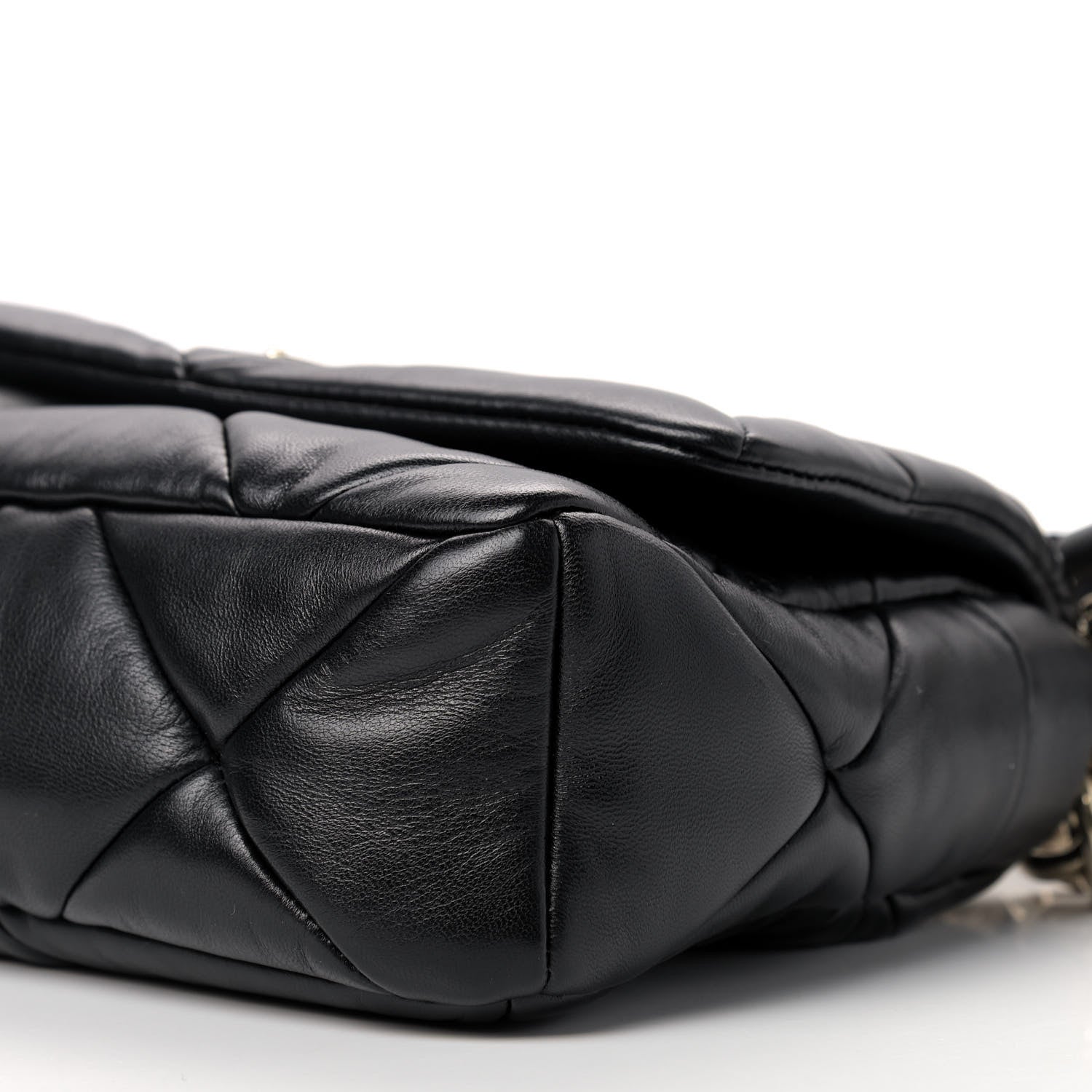 Prada Nappa Re-Nylon Triangle Quilted Patchwork System Flap Shoulder Bag Black 7 of 9