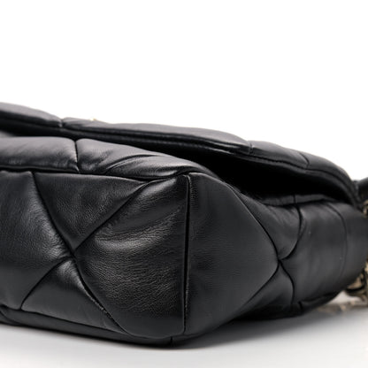 Prada Nappa Re-Nylon Triangle Quilted Patchwork System Flap Shoulder Bag Black 7 of 9