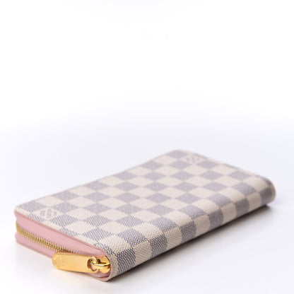 Louis Vuitton Damier Azur Zippy Wallet Rose Ballerine 3 of 9