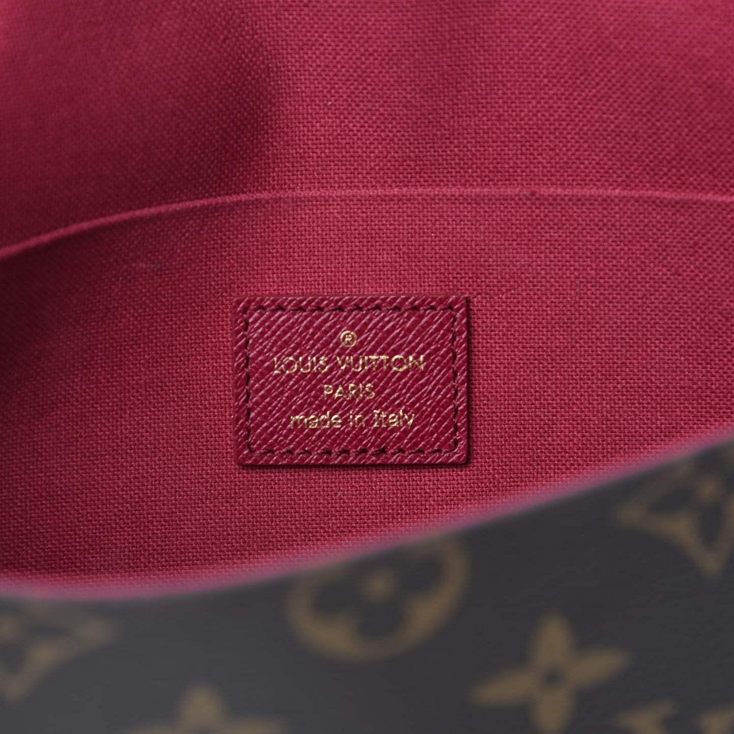 Monogram Pochette Felicie Chain Wallet Fuchsia