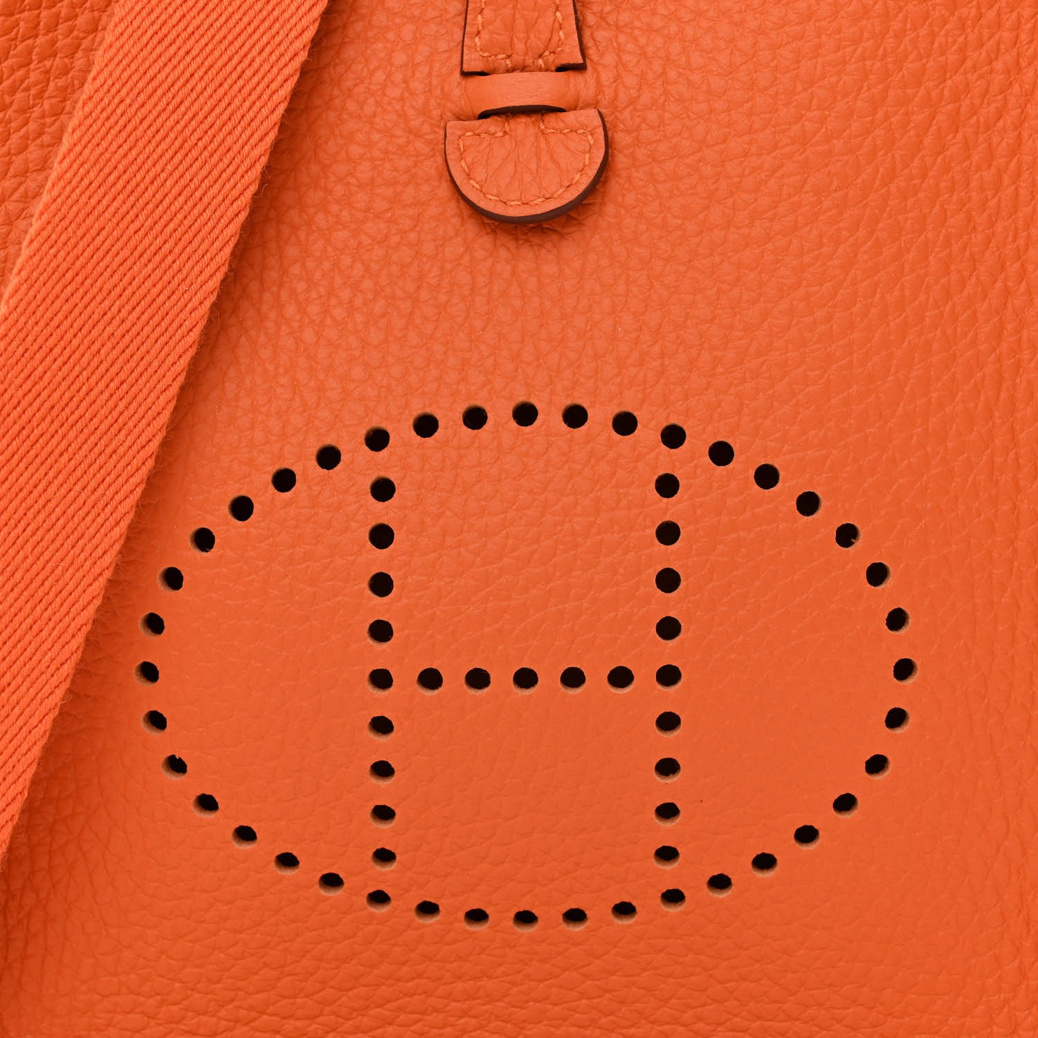 Hermes Taurillon Clemence Evelyne TPM Orange 9 of 11