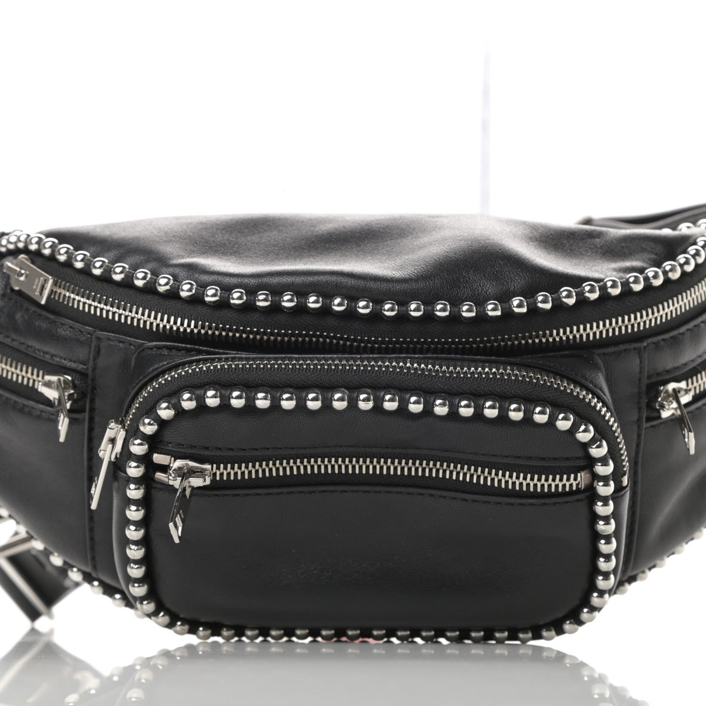 Lambskin Attica Studded Belt Bag Black