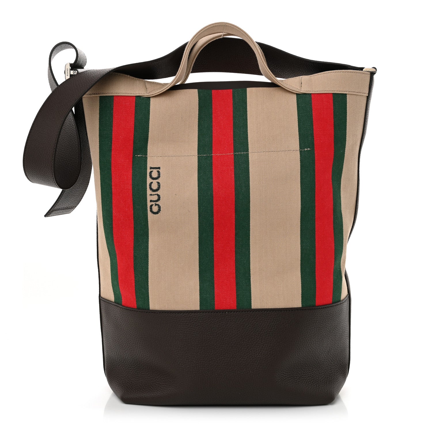Gucci Canvas Web Large Tote Brown 1 of 11