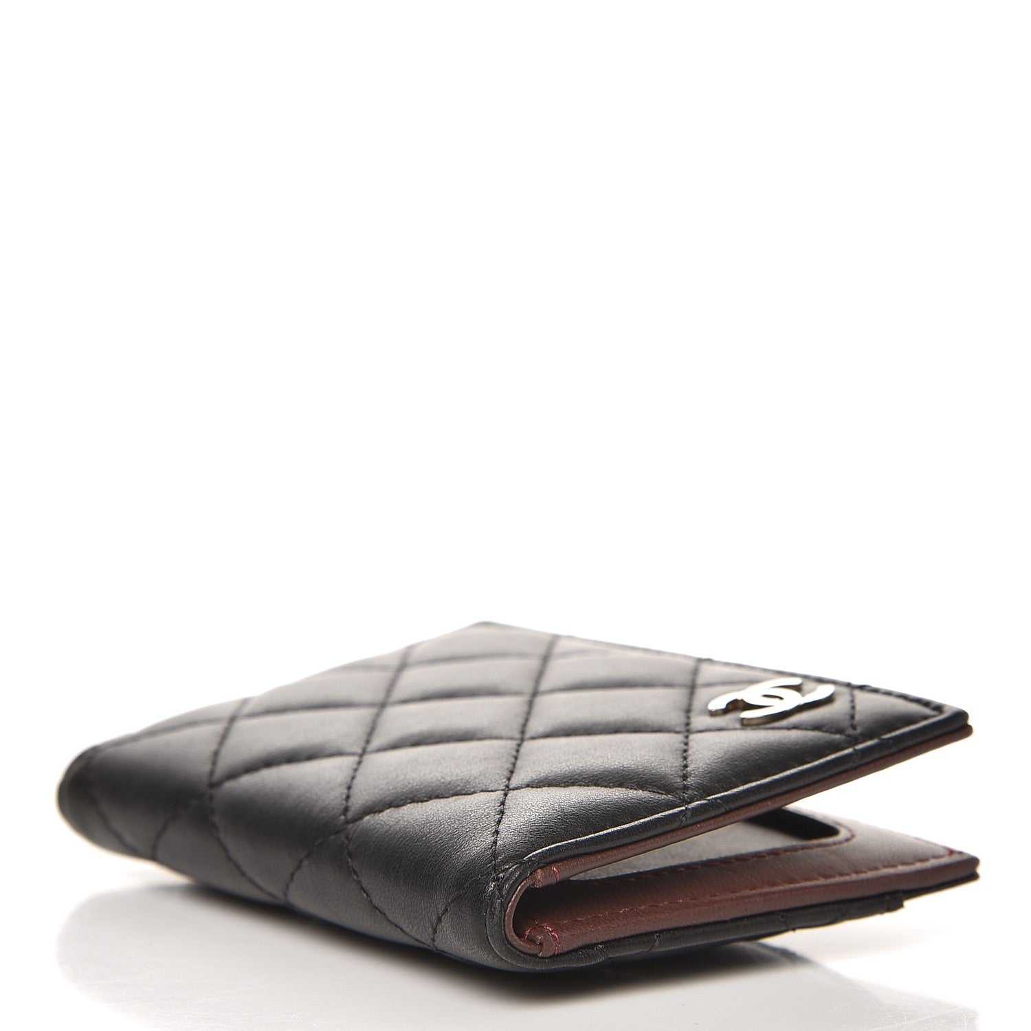 Chanel Lambskin Quilted Card Holder Wallet Black 4 of 7