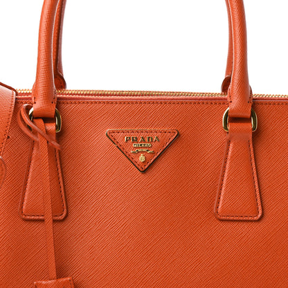Prada Saffiano Small Galleria Double Zip Tote Papaya 10 of 10