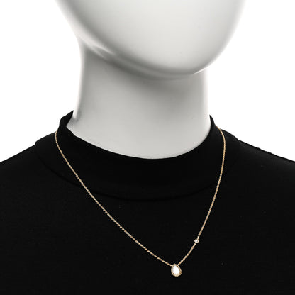 Boucheron 18K Yellow Gold Diamond Mother of Pearl XS Serpent Boheme Necklace 2 of 5