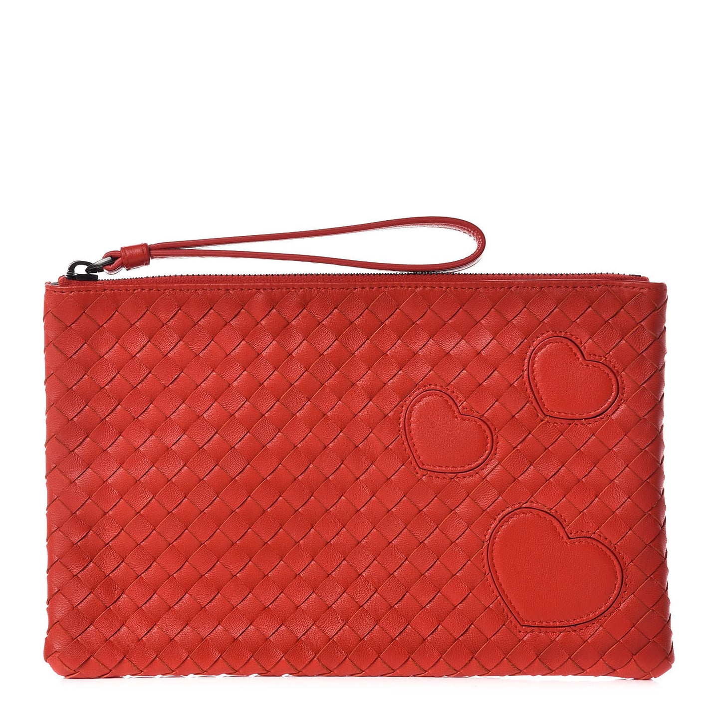 Nappa Intrecciato Romantic Document Case Red