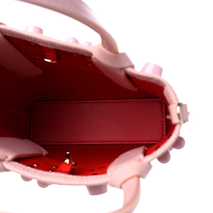 Christian Louboutin Calfskin Empire Spike Studded Mini North South Cabata Tote Rosy 5 of 9