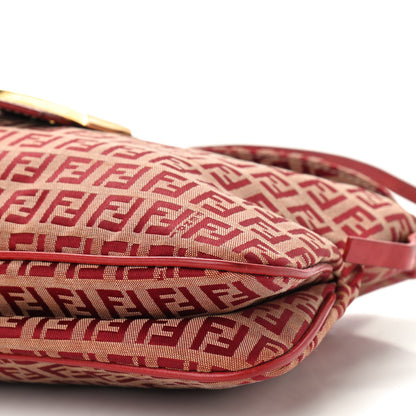 Fendi Zucchino Mama Baguette Double Flap Red 8 of 9